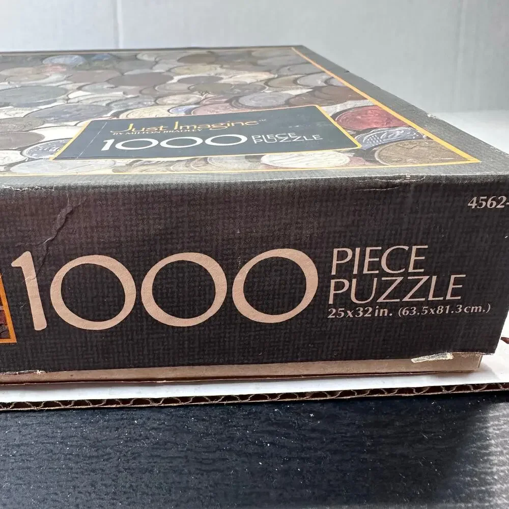 Vintage 1985 milton bradley “make a mint” 1000 pcs jigsaw puzzle